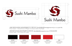Sushi Mambo – Logo Spacing, Type Choices, and Color Pallet